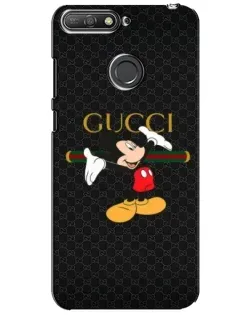 Чехол для Huawei Y6 Prime 2018 с картинкой «Микки Маус Gucci»