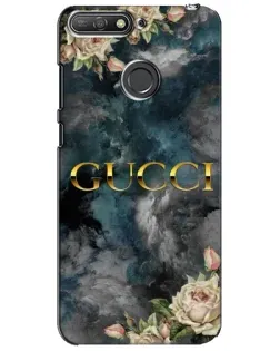 Чехол для Huawei Y6 Prime 2018 с картинкой «Абстрактные цветы Gucci»