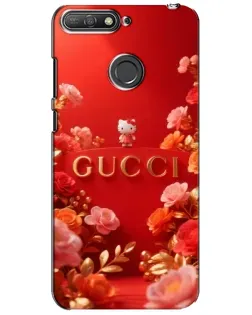 Чехол для Huawei Y6 Prime 2018 с картинкой «Gucci — золотой сад»