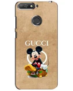 Чехол для Huawei Y6 Prime 2018 с картинкой «Микки Маус Gucci — крафт»