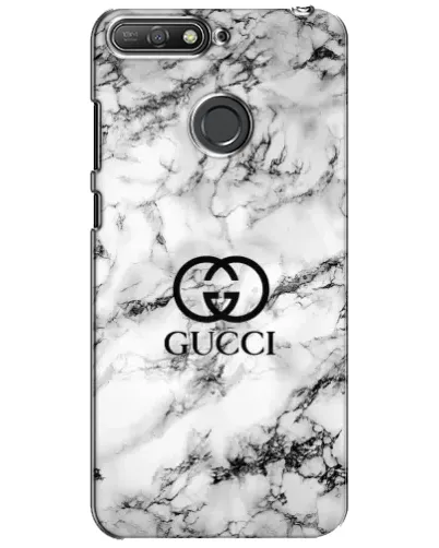 Чехол для Huawei Y6 Prime 2018 с картинкой «Gucci — мраморный шик»