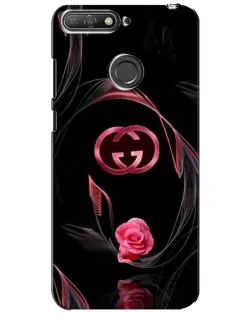 Чехол для Huawei Y6 Prime 2018 с картинкой «Gucci — неоновая роза»
