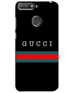 Чехол для Huawei Y6 Prime 2018 с картинкой «Gucci — красный пояс»