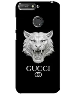 Чехол для Huawei Y6 Prime 2018 с картинкой «Gucci — серебряный лев» Чехол для Huawei Y6 Prime 2018 с картинкой «Gucci — серебряный лев»