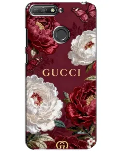 Чехол для Huawei Y6 Prime 2018 с картинкой «Gucci — бордовые розы» Чехол для Huawei Y6 Prime 2018 с картинкой «Gucci — бордовые розы»