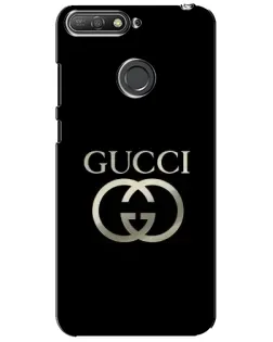 Чехол для Huawei Y6 Prime 2018 с картинкой «Gucci — золото на черном» Чехол для Huawei Y6 Prime 2018 с картинкой «Gucci — золото на черном»