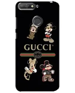 Чехол для Huawei Y6 Prime 2018 с картинкой «Gucci — герои Disney и монограмма» Чехол для Huawei Y6 Prime 2018 с картинкой «Gucci — герои Disney и монограмма»