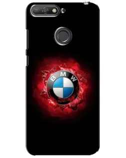 Чехол для Huawei Y6 Prime 2018 с картинкой «Логотип BMW — вспышка»