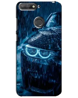Чехол для Huawei Y6 Prime 2018 с картинкой «BMW под дождем»