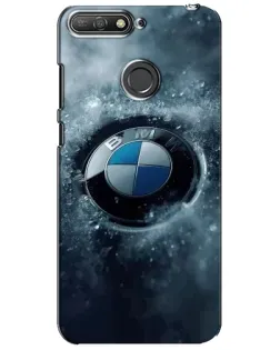 Чехол для Huawei Y6 Prime 2018 с картинкой «Логотип BMW — лед»