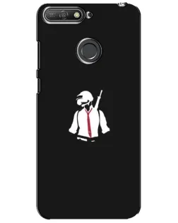 Чехол для Huawei Y6 Prime 2018 с картинкой «PUBG — силуэт воина»