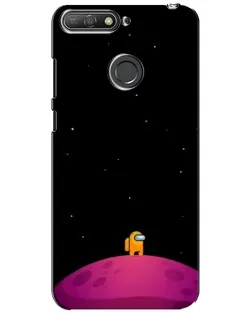 Чехол для Huawei Y6 Prime 2018 с картинкой «Одинокий герой на планете»