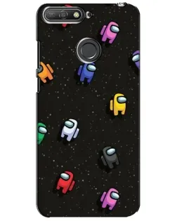 Чехол для Huawei Y6 Prime 2018 с картинкой «Космический паттерн Among Us»