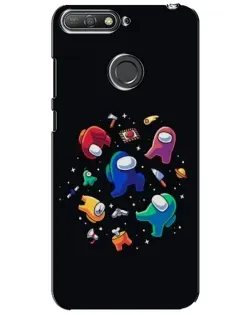 Чехол для Huawei Y6 Prime 2018 с картинкой «Among Us космос»