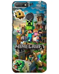 Чехол для Huawei Y6 Prime 2018 с картинкой «Замок Minecraft»