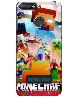 Чехол для Huawei Y6 Prime 2018 с картинкой «Minecraft герои игры»