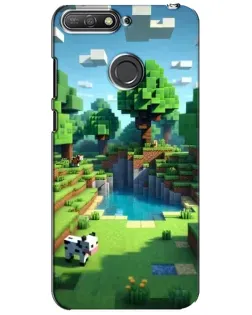 Чехол для Huawei Y6 Prime 2018 с картинкой «Minecraft летний день»