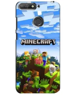 Чехол для Huawei Y6 Prime 2018 с картинкой «Minecraft классический мир»