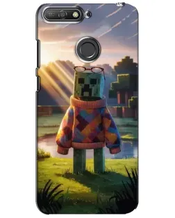 Чехол для Huawei Y6 Prime 2018 с картинкой «Крипер в свитере»