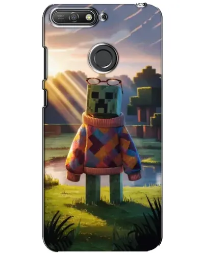 Чехол для Huawei Y6 Prime 2018 с картинкой «Крипер в свитере» Чехол для Huawei Y6 Prime 2018 с картинкой «Крипер в свитере»