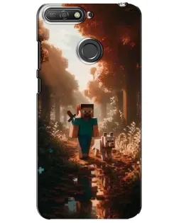 Чехол для Huawei Y6 Prime 2018 с картинкой «Стив в лесу»