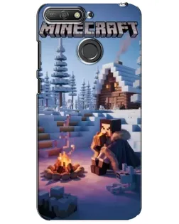 Чехол для Huawei Y6 Prime 2018 с картинкой «Зимний Minecraft»