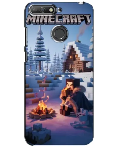 Чехол для Huawei Y6 Prime 2018 с картинкой «Зимний Minecraft» Чехол для Huawei Y6 Prime 2018 с картинкой «Зимний Minecraft»