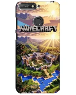 Чехол для Huawei Y6 Prime 2018 с картинкой «Minecraft панорама»