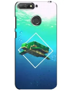 Чохол для Huawei Y6 Prime 2018 з картинкою «Черепаха Minecraft»