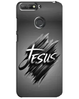 Чехол для Huawei Y6 Prime 2018 с картинкой «Надпись Jesus Graffiti»