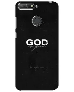 Чехол для Huawei Y6 Prime 2018 с картинкой «GOD — Бог над всем»