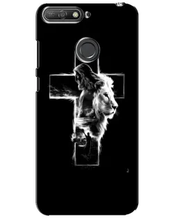 Чехол для Huawei Y6 Prime 2018 с картинкой «Сияющий крест Jesus»