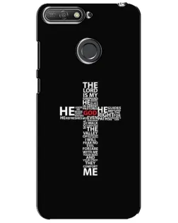 Чехол для Huawei Y6 Prime 2018 с картинкой «Текстовый крест»