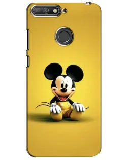 Чехол для Huawei Y6 Prime 2018 с картинкой «Микки на желтом»