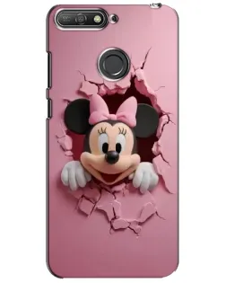 Чехол для Huawei Y6 Prime 2018 с картинкой «Минни сквозь стену»
