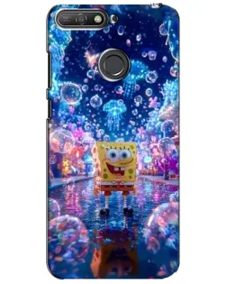 Чехол для Huawei Y6 Prime 2018 с картинкой «Неоновый океан»