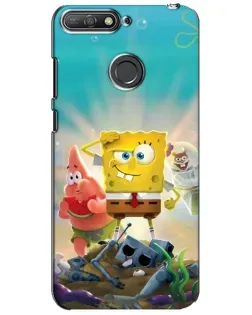 Чехол для Huawei Y6 Prime 2018 с картинкой «Спанч Боб победитель»