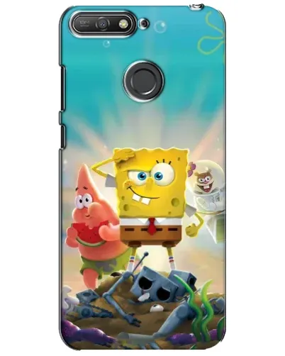 Чехол для Huawei Y6 Prime 2018 с картинкой «Спанч Боб победитель»