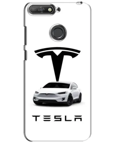 Чехол для Huawei Y6 Prime 2018 с картинкой «Tesla White Style» Чехол для Huawei Y6 Prime 2018 с картинкой «Tesla White Style»