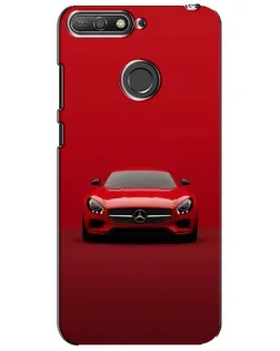 Чехол для Huawei Y6 Prime 2018 с картинкой «Красный Mercedes AMG»