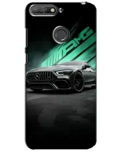 Чехол для Huawei Y6 Prime 2018 с картинкой «Темный Mercedes AMG»