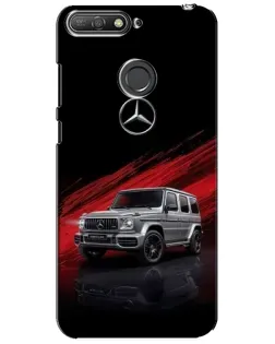 Чехол для Huawei Y6 Prime 2018 с картинкой «Mercedes G-Class красный»