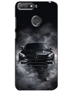 Чехол для Huawei Y6 Prime 2018 с картинкой «Mercedes в дыму»