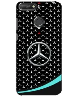 Чехол для Huawei Y6 Prime 2018 с картинкой «Mercedes — бирюзовый акцент»