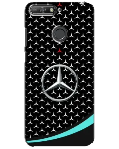 Чехол для Huawei Y6 Prime 2018 с картинкой «Mercedes — бирюзовый акцент»