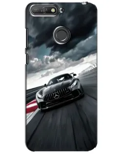 Чехол для Huawei Y6 Prime 2018 с картинкой «Гоночный Mercedes AMG»