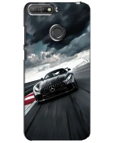 Чехол для Huawei Y6 Prime 2018 с картинкой «Гоночный Mercedes AMG»
