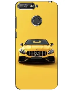 Чехол для Huawei Y6 Prime 2018 с картинкой «Желтый Mercedes GT»