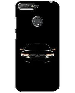 Чехол для Huawei Y6 Prime 2018 с картинкой «Audi — ночной контур»