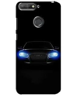 Чехол для Huawei Y6 Prime 2018 с картинкой «Audi в неоне»